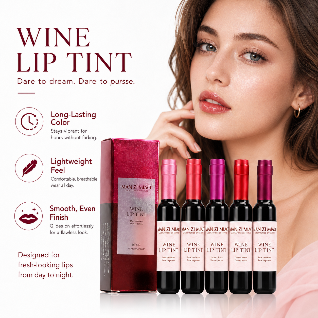 Mini Wine Bottle Lip Tint Set
